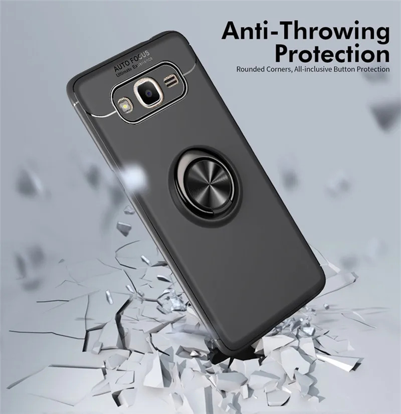 Чехол для Samsung Galaxy J2 Prime цветной металлический магнитный держатель кольца Мягкий