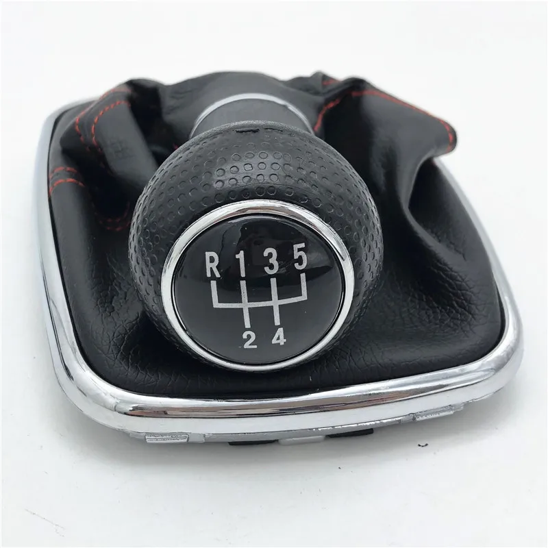 Для VW Golf 4 MK4 IV 1999 2000 2001 2002 2003 2004 2005 2006 автомобильный Стайлинг 5/6 скорость 23 мм ручка переключения передач с кожаным ботинком - Название цвета: B0040 23mm