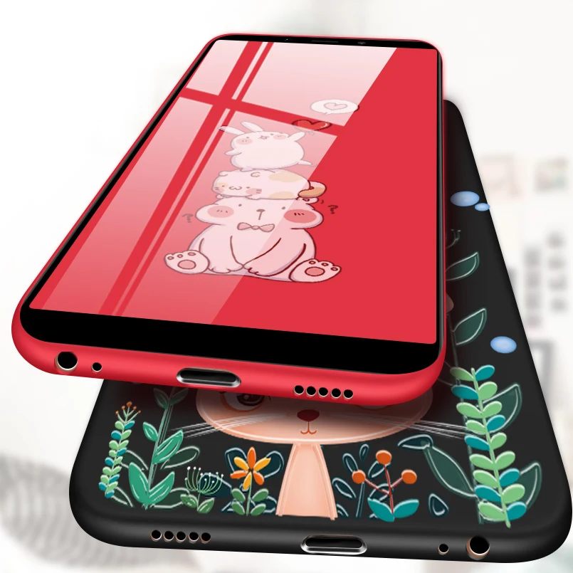 Cartoon Case For Xiaomi Mi A2 Lite Cover Cute Silicone Original 3D Relief Bumper Fundas 8 9 Phone |