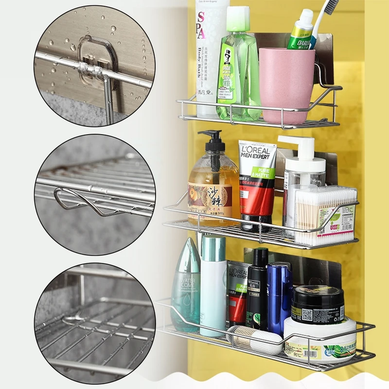 1 шт. многофункциональная Однослойная подвесная стойка из нержавеющей стали для