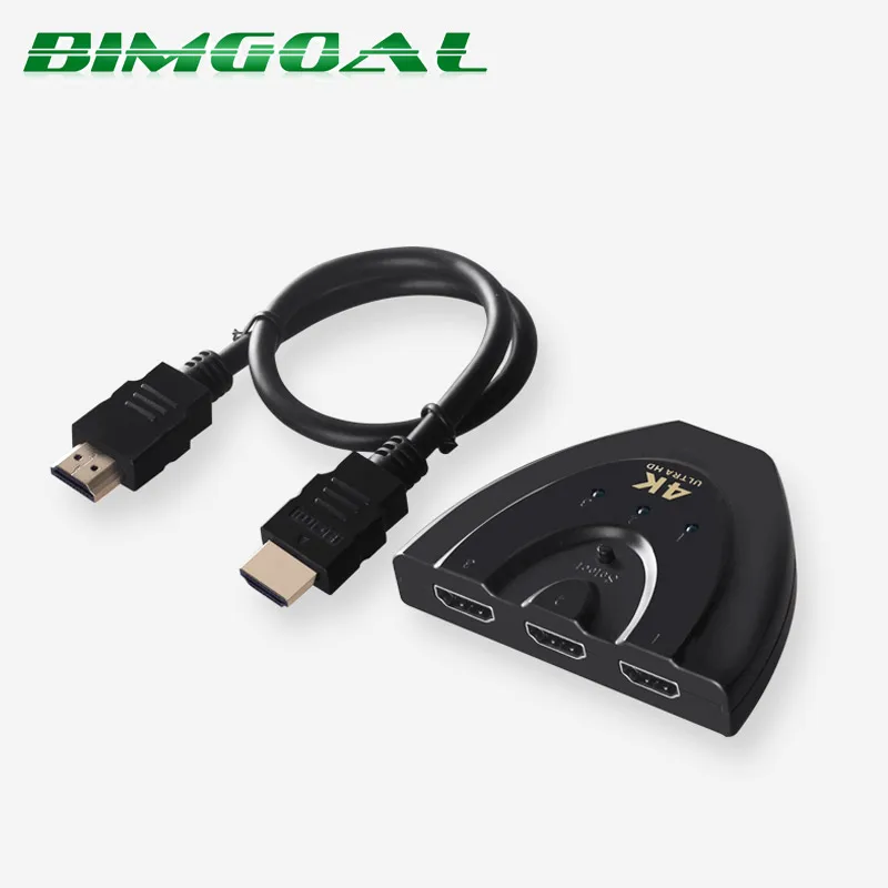 BIMGOAL Новое поступление 4K * 2K 3D Mini 3 порта HDMI коммутатор переключатель 1.4b сплиттер