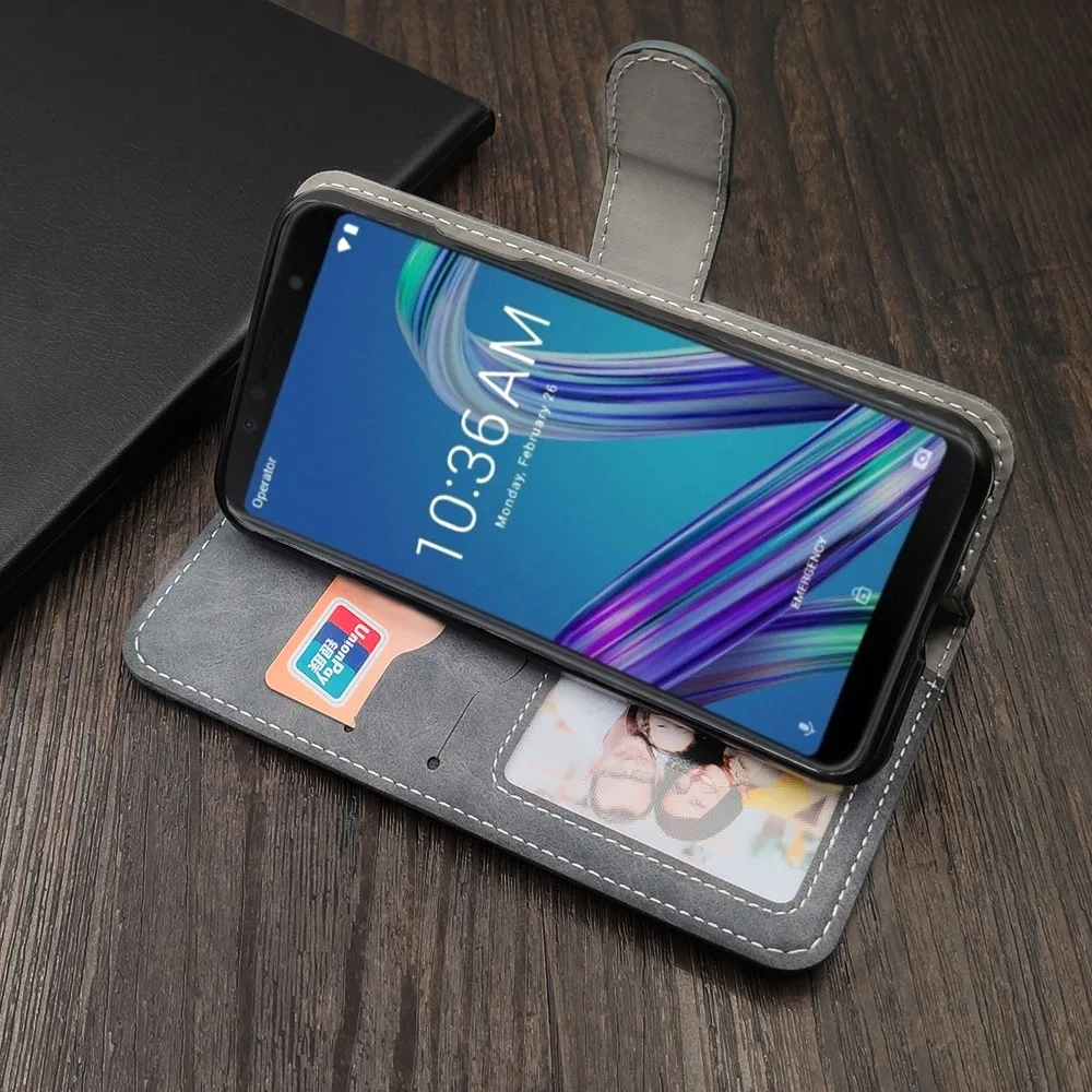 Роскошный винтажный Чехол для ASUS Zenfone Max Pro M1 ZB602KL, кожаный бумажник, откидная крышка для Zenfone Max Pro M1 ZB601KL, силиконовый чехол
