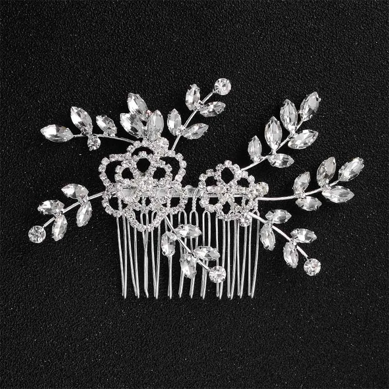 HS-J4891-Silver Miallo, модные стразы, головной убор, свадебные аксессуары для волос, Австрийские хрустальные шпильки для волос, женские заколки для волос, ювелирные изделия - Окраска металла: HS-J4891-Silver