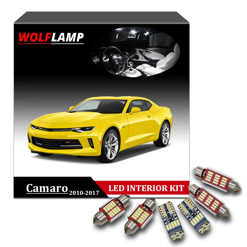 Wolflamp 8 шт. белые светодиодные с Canbus салона автомобиля светильник s для 2010 2017 Chevrolet