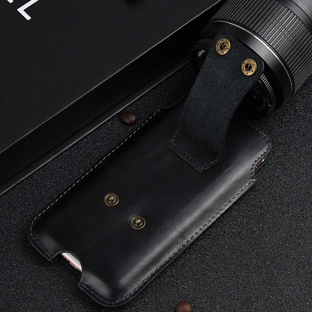 For iphone 7 plus Luxury Cowhide genuine leather Phone sleeve waist bag Cover Pouch Cases Pocket 6 6s 6plus | Мобильные телефоны и
