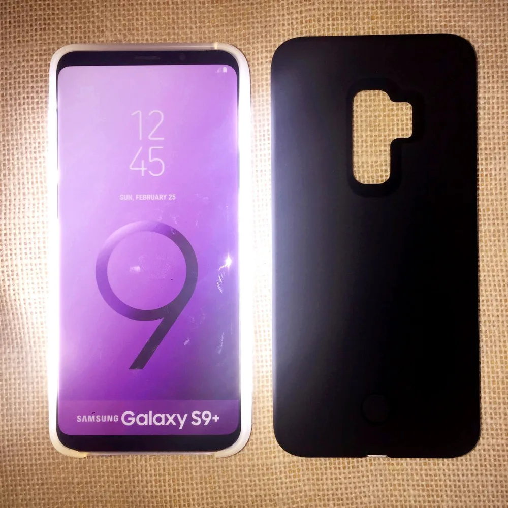 Светящийся чехол для телефона Samsung S9 S10 Plus селфи фото заполняющий свет Galaxy S8 plus S7 S6