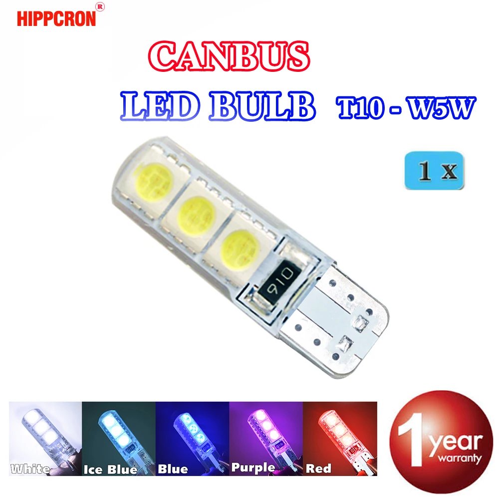 Светодиодный фонарь hippcron T10 194 W5W 6SMD 5050 1 шт.|5050 canbus|car lightpcs |
