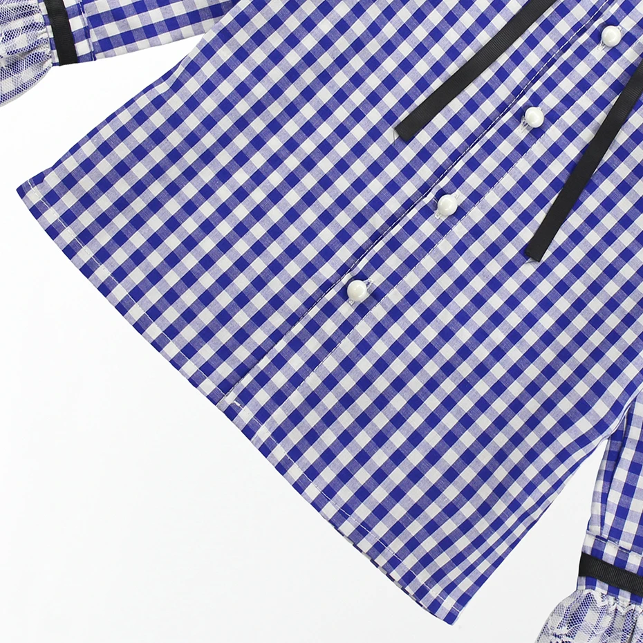 Блузка для подростка кружевная блузка в клетку девочек детская рубашка на