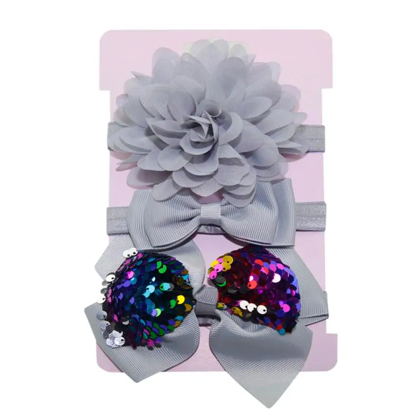 Bebe 3 шт. детская эластичная повязка на голову с цветочным рисунком реквизит для