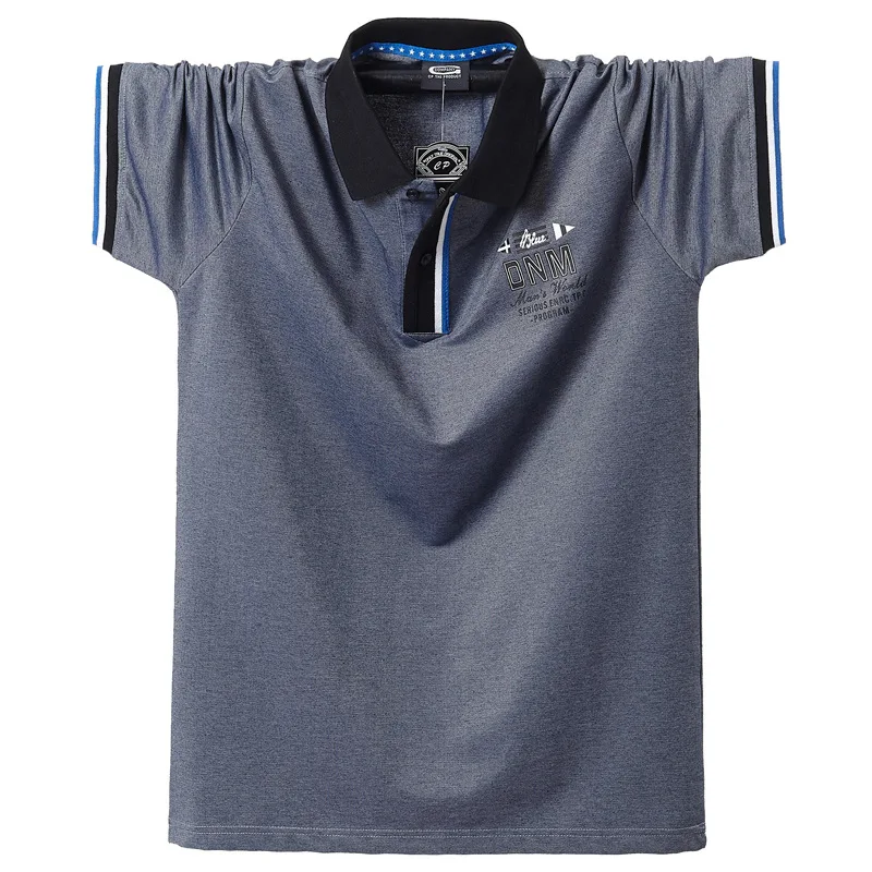 

Мужская Однотонная рубашка-поло с коротким рукавом, размеры до 6xl, 7xl, 8xl