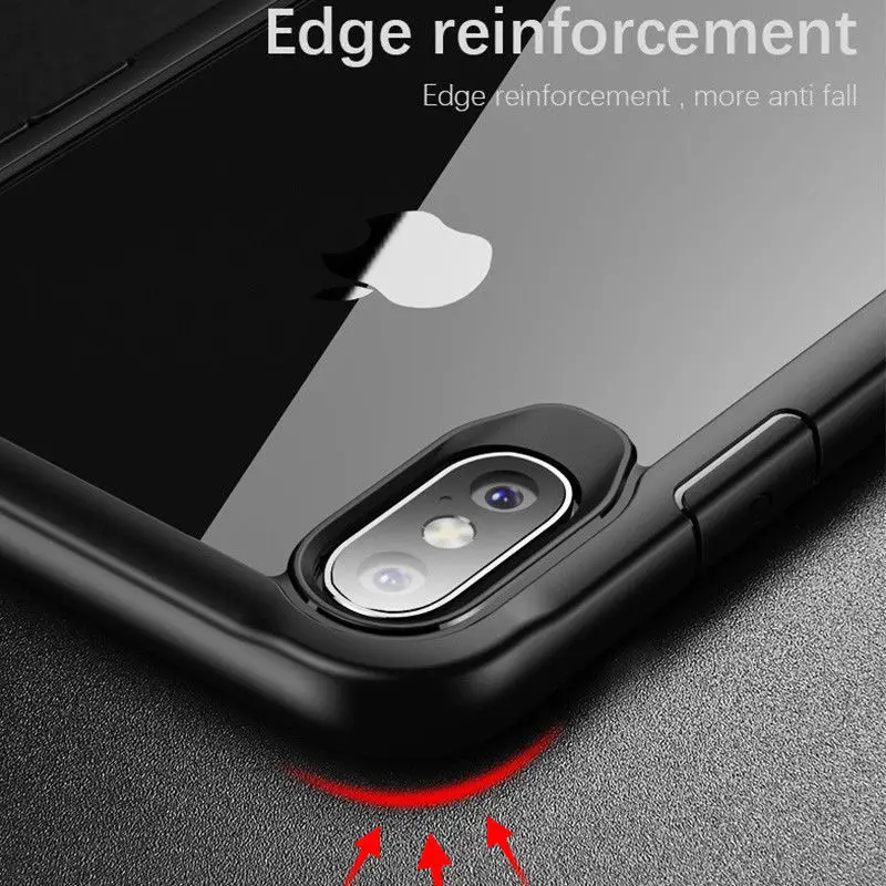Прозрачный чехол для iPhone 11 Pro X, XR, XS, Max, 5 S, SE, мягкий бампер, тонкий, жесткий, прозрачный, задний, противоударный чехол для iPhone 6, 6 S, 7, 8 Plus