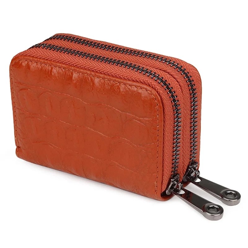 Fashion Card Holders Women Men Bank Alligator Pattern Genuine Leather Red/Pink/Purple Coin Purse Lady Collection Case | Багаж и сумки