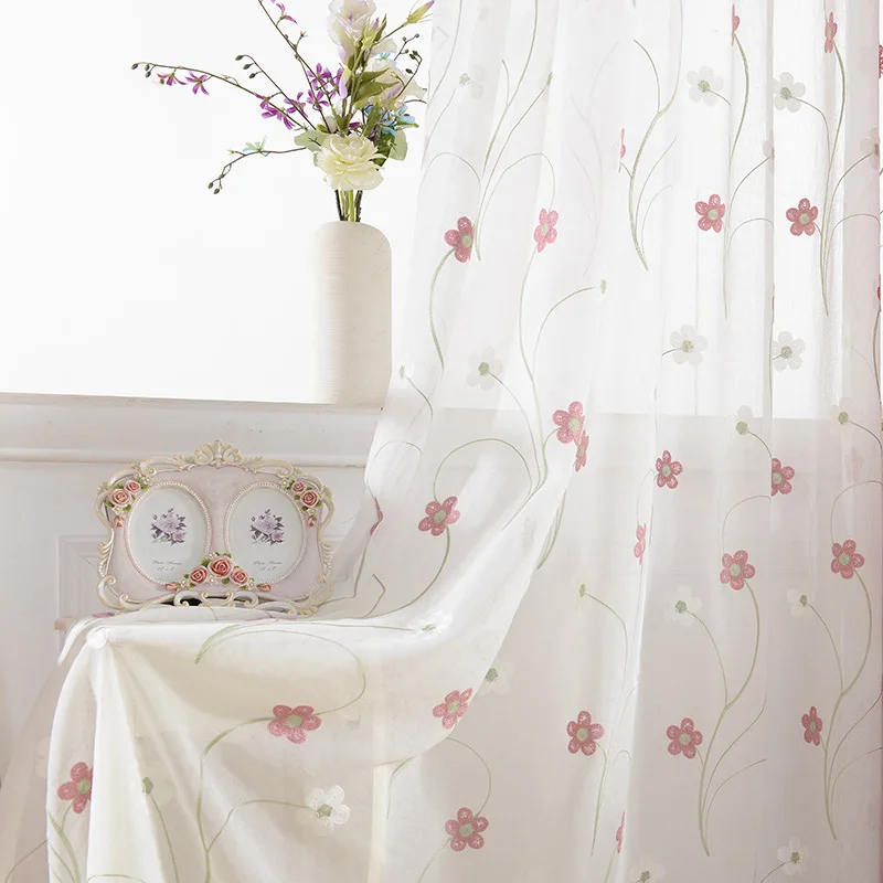 Детские шторы LifeTree для девочек детская комната окна розовые тюлевые на