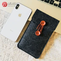 handmade wool felt phone case wallet bag for iphone x xs xs max mobilephone pouch sleeve bag cover for apple iphone xr 6 1 case