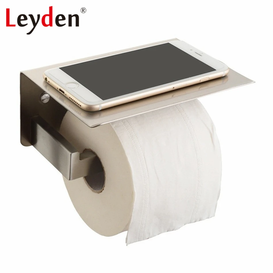 Держатель для туалетной бумаги Leyden с планкой хранения настенный аксессуар из