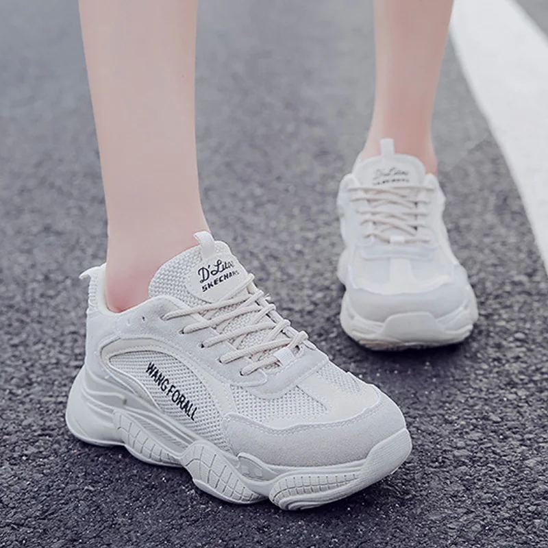 Лидер продаж женская Вулканизированная обувь дышащая женские кроссовки Tenis Feminino