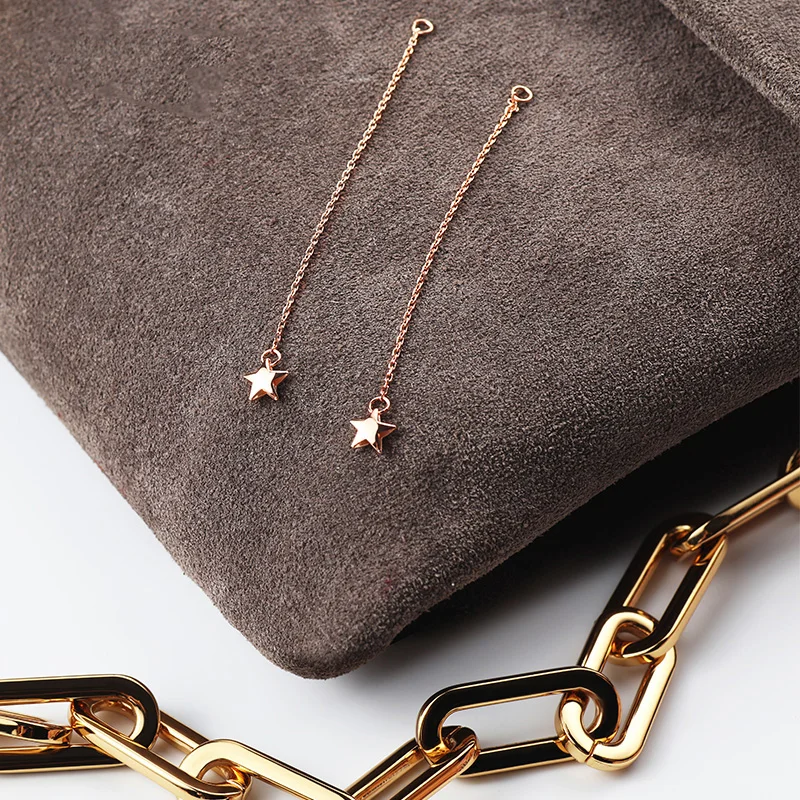 18K Pure Gold Earring Real AU 750 Solid Earrings Good Nice Star Upscale Trendy Classic Party Fine Jewelry Hot Sell New 2020 | Украшения и