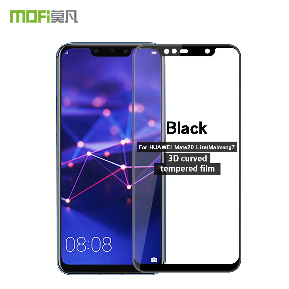 Huawei mate 20 облегченное закаленное стекло 6 3 дюймов MOFi 3D полное покрытие huawei Lite