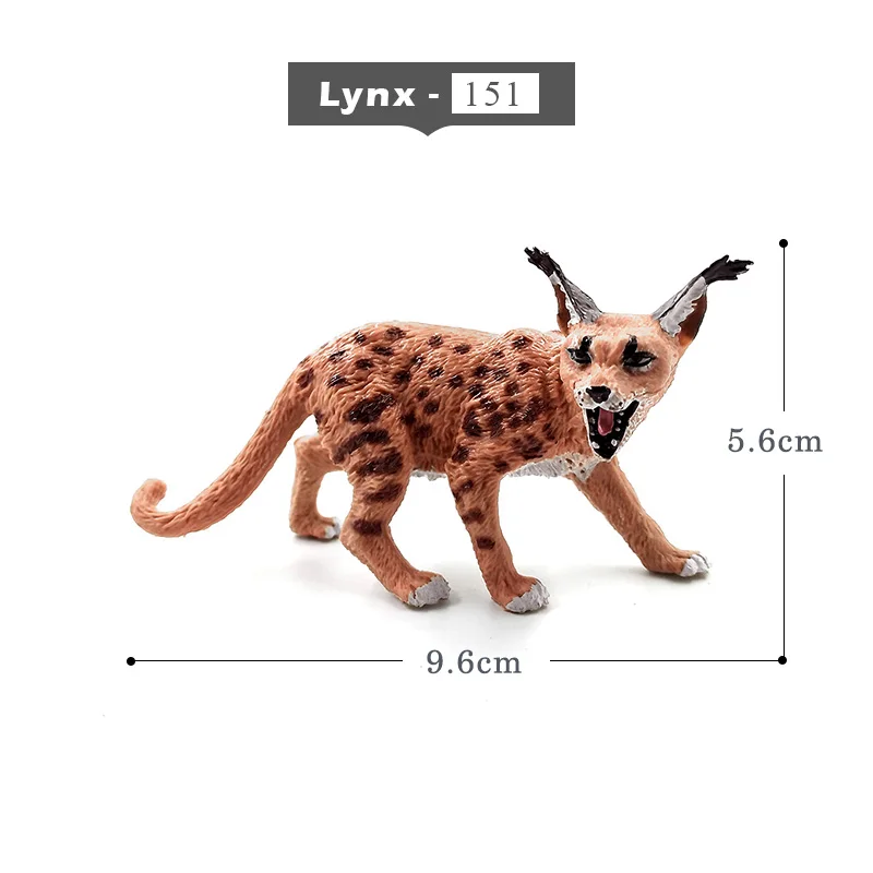 Lynx Oapi овечий олень крокодил Рысь собака, коала Верблюд Модель Животного Фигурка домашний декор миниатюрное украшение для сада в виде Феи аксессуары - Цвет: Lynx