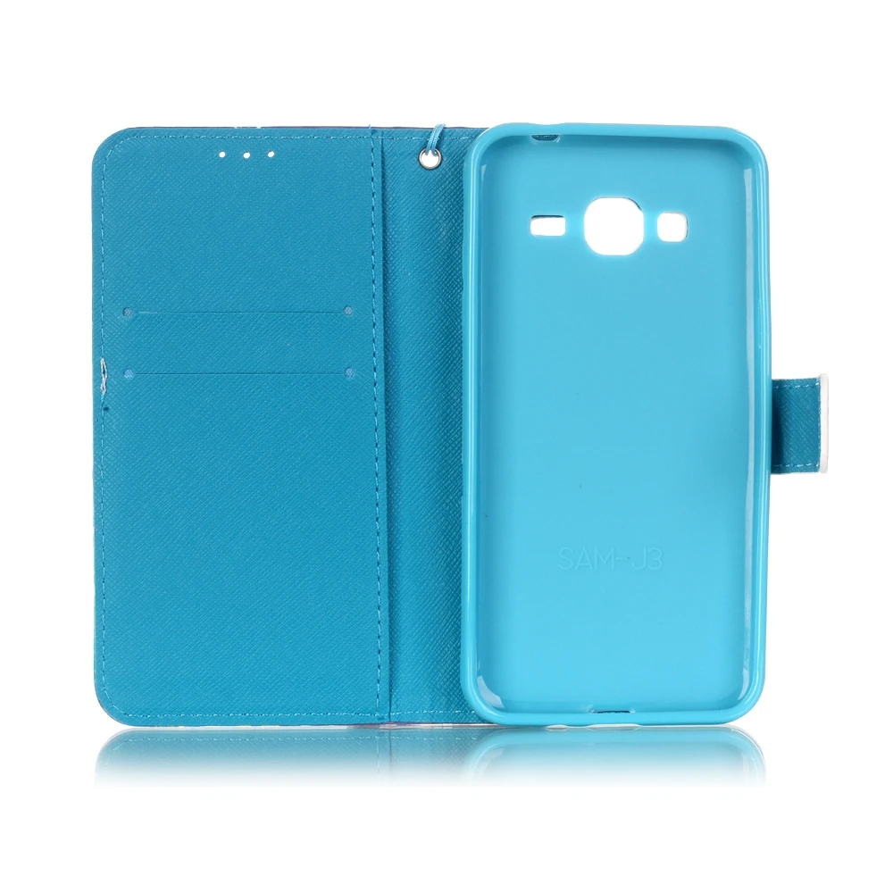 3D милый мультяшный череп бабочка кожаный бумажник флип Fundas чехол для Samsung Galaxy J3 J5