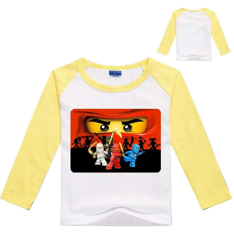 Boys Clothing Ninja Ninjago Cartoon Kids Long Sleeves T-shirt Movie Print T shirt Tees Boy Girls children Tops Kid Costume