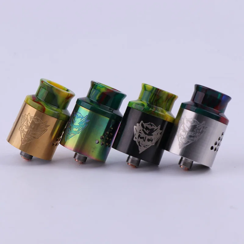 XFKM High quality V4 RDA Atomizers Electronic Cigarette with Resin Drip Tips 24MM Adjustable Airflow Control Fit 510 Mods | Электроника
