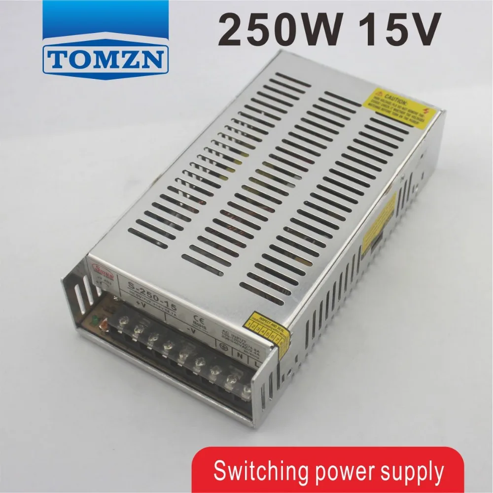 

Переключатель питания с одним выходом для светодиодной ленсветильник, 250 Вт, 15 в, 16,6 А, переменного тока в постоянный ток