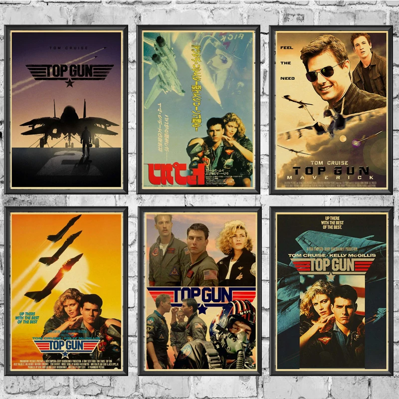 Телевизионная серия Top Gun ретро постер печатные Высококачественные наклейки на