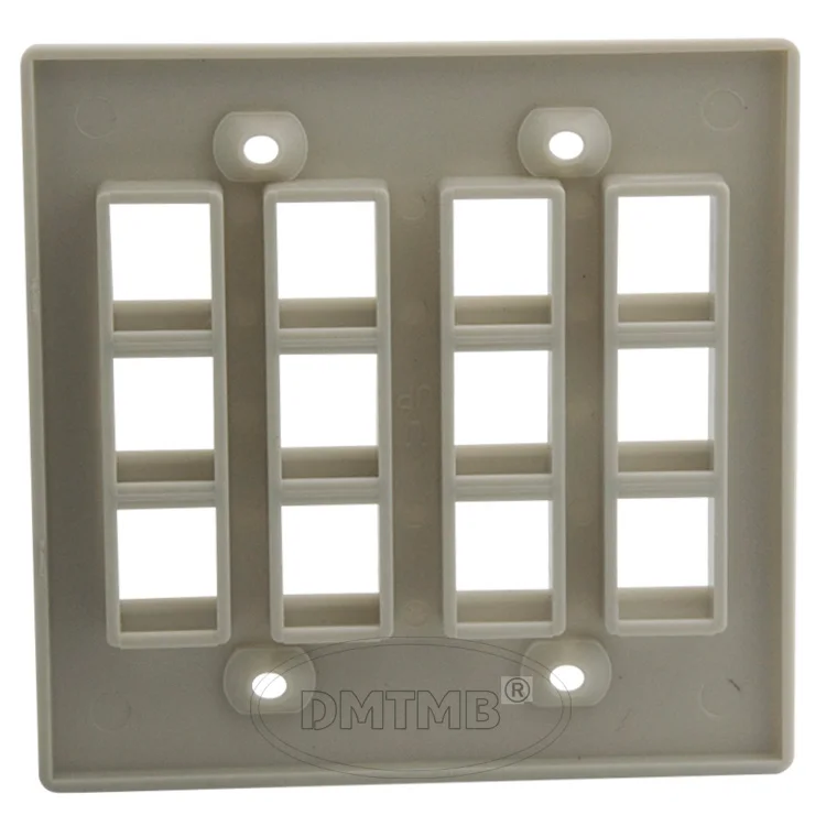 Настенная плита keystone с 12 портами 120X120 мм и серого цвета|wall plate|keystone wall platekeystone |