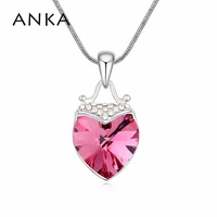 anka sale new jewelry my heart crystal pendant necklace crystal 6 colors available main stone crystals from austria 107253