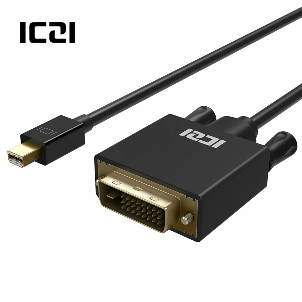 ICZI мини дисплейный порт к DVI 24 + 1 кабель м Мини DP для переходника dvi ПК ноутбука Macbook