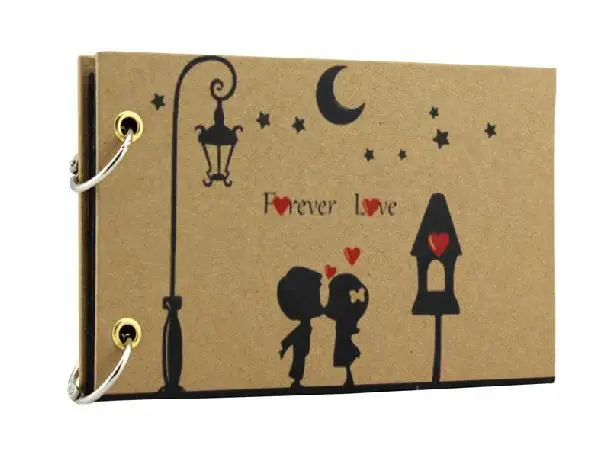 Милый черный мини-лист ручной работы 5 дюймов детский альбом для скрапбукинга с