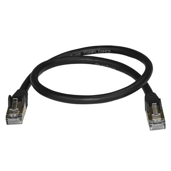 StarTech.com Кабель де 0 5 м красный Ethernet RJ45 Cat6a Blindado STP-кабель грех Enganche Snagless негр U/FTP (S |