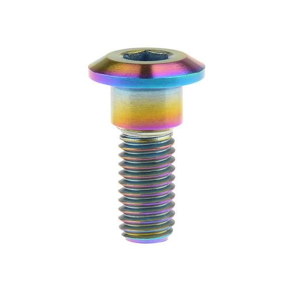 M8x22mm Rainbow 1 шт. титановый Ti моторный тормозной ротор болт велосипедный винт Bandit M8 x 20 22 33 мм Allen 6AL/4 в титановый сплав - Цвет: M8x22mm Rainbow