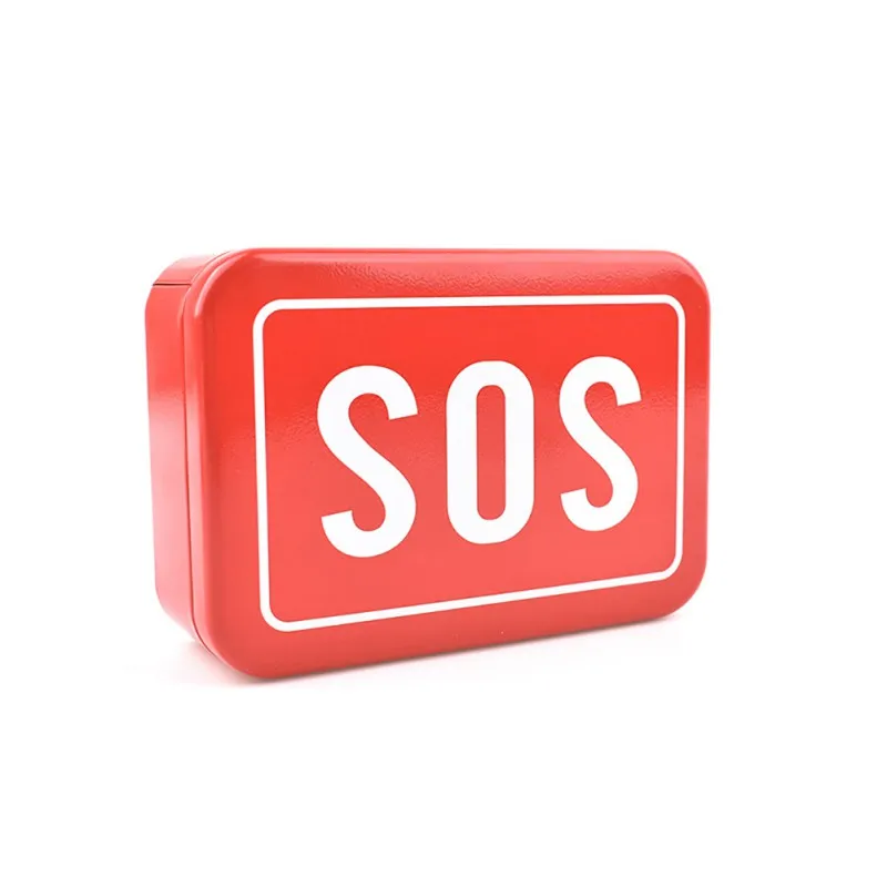 SOS Printed Outdoor Survival Box Portable Medical Cigarette Business Card(Survival) Tool Organizer Case Container