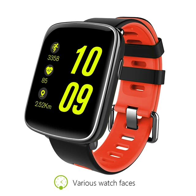GV68 Smartwatch IP68 Водонепроницаемый Bluetooth 4,0 IOS и Android совместимый Heart Rate Monitor пульт дистанционного управления Камера шагомер gps часы Для женщин - Цвет: Red