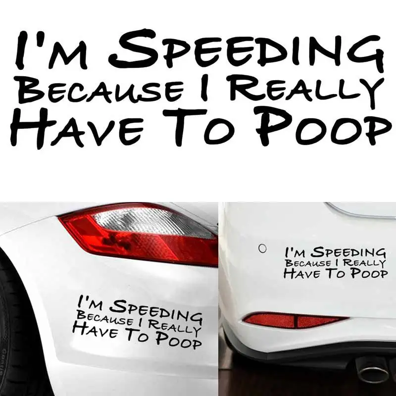 Новые забавные наклейки для автомобиля &quotI'm Speed потому что мне действительно