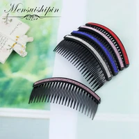 new arrivals teeth inserted comb diy hair accessories hair combs supplies steel plate iron silver hair tool