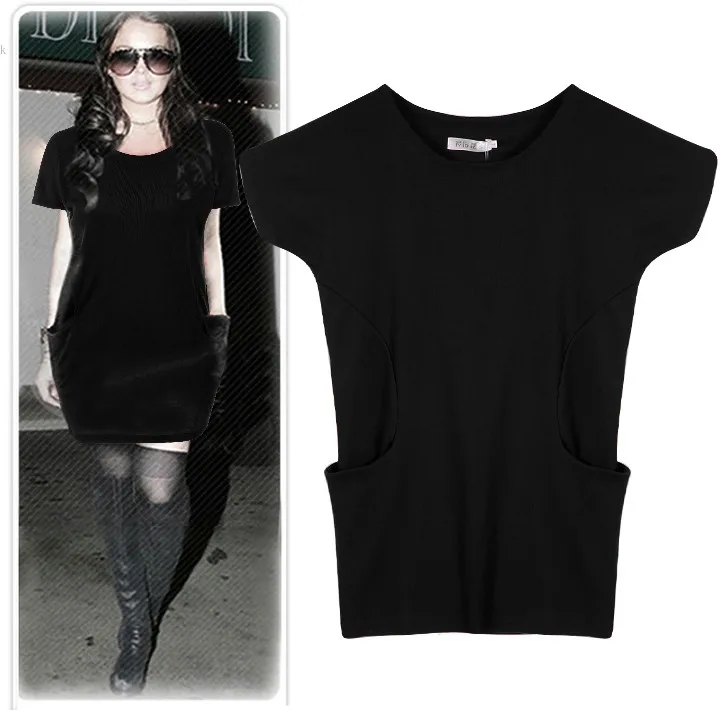 Женщины свободного покроя платье свитер карманные свободно зима осень 4 цвета M XXL