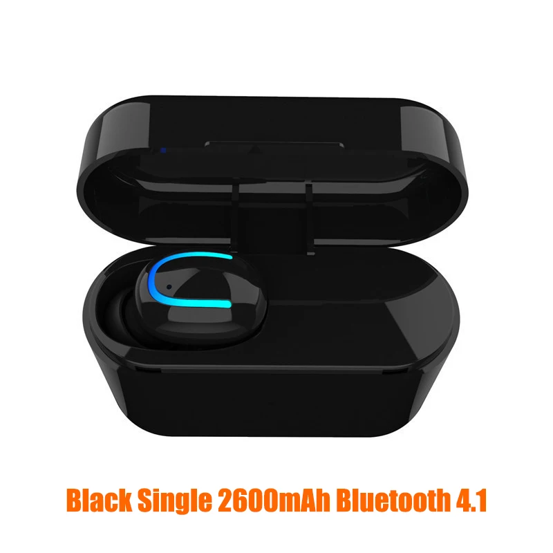 Black Single 1500mAh Bluetooth наушники TWS 5,0 беспроводные наушники Blutooth наушники Handsfree спортивные наушники игровая гарнитура телефон PK HBQ - Цвет: Black Single 1500mAh
