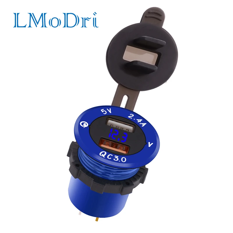 LMoDri автомобильное быстрое зарядное устройство для автомобиля DC 12 V 24