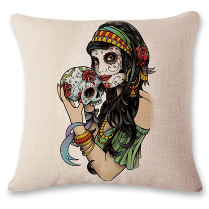 2019 Европейская мода простая наволочка для девушек клоун Халк из хлопка и льна