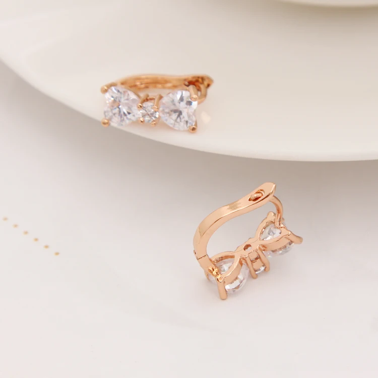 Милые дизайнерские серьги кольца с бантом для женщин модные роскошные свадебные