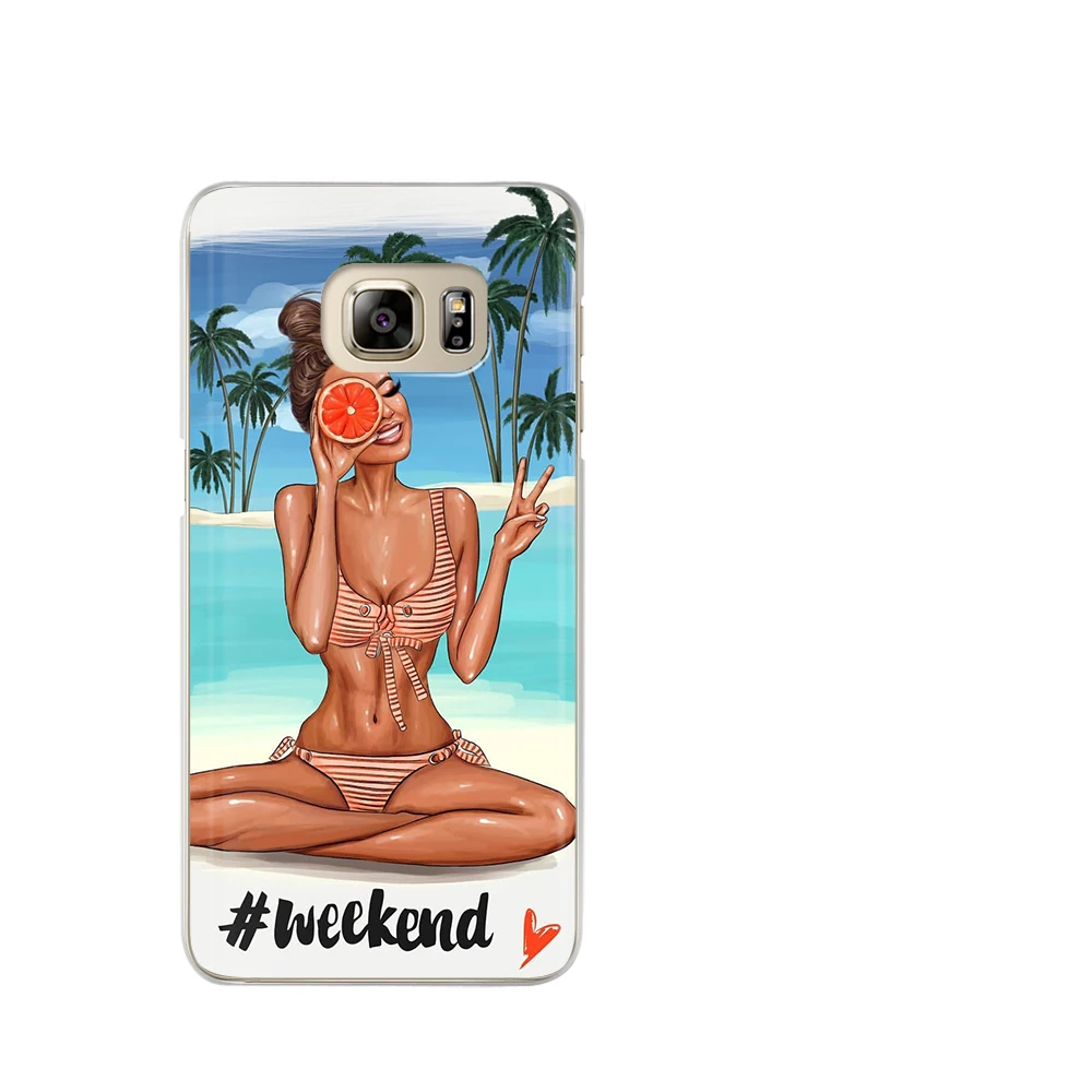 Для Samsung galaxy a7 2018 чехол A6 A8 A5 J5 J7 J8 J6 J4 Plus Fundas Weekend черный коричневый волос для