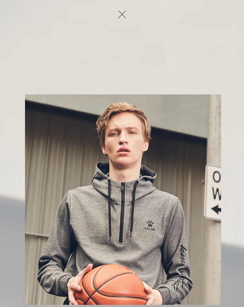 KELME спортивная одежда фитнес мужской теплый футбол баскетбол Повседневный свободный свитер с капюшоном 3881333