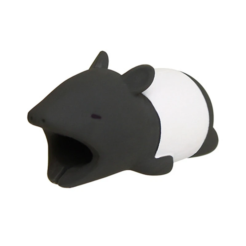 Malayan Tapir 1 шт. kawaii кабель укус животное для iphone протектор в форме намотки собака укус телефон аксессуар шалость игрушка забавный - Цвет: Malayan Tapir