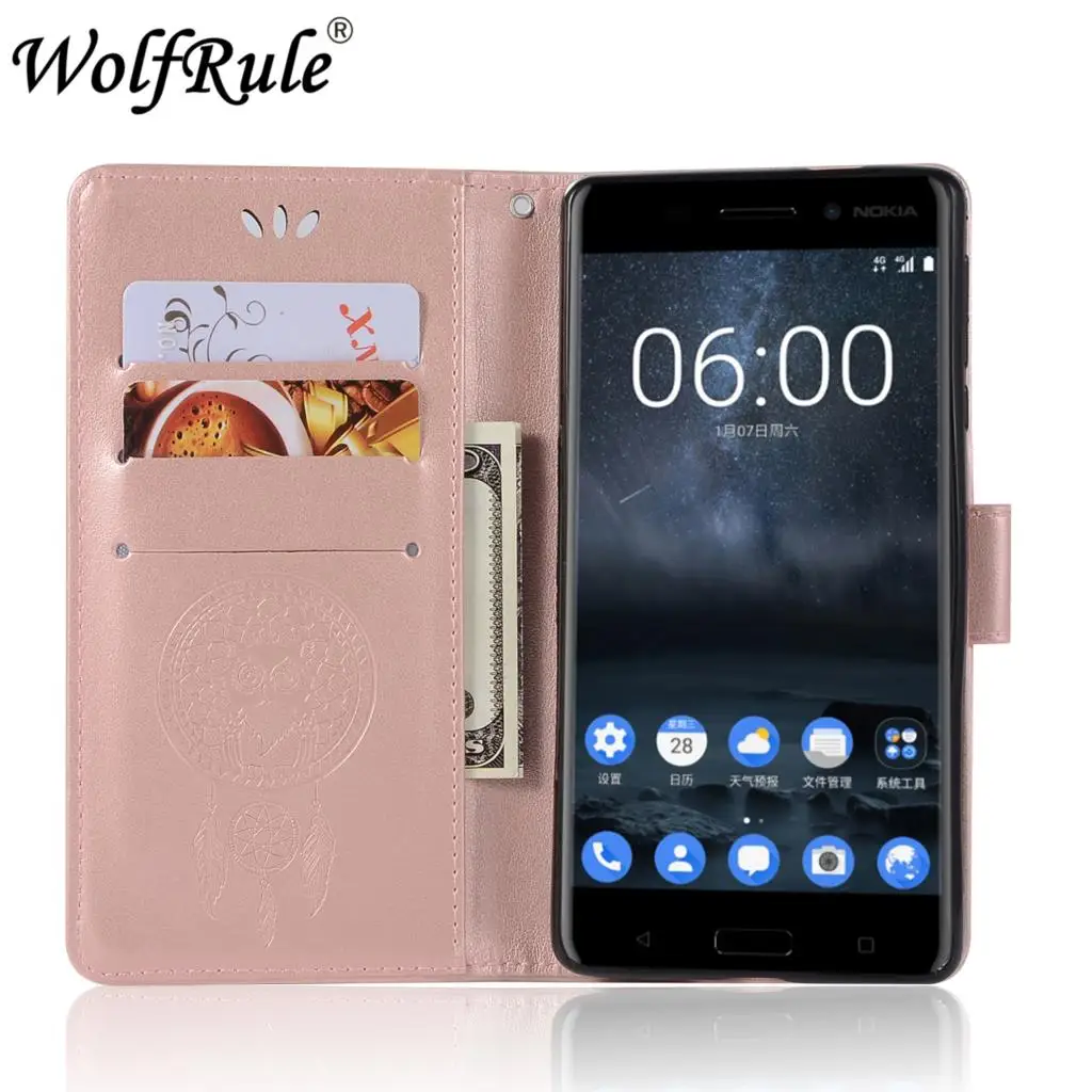 Чехол WolfRule для Nokia 3 кожаный чехол-книжка стильный мягкий чехол телефона