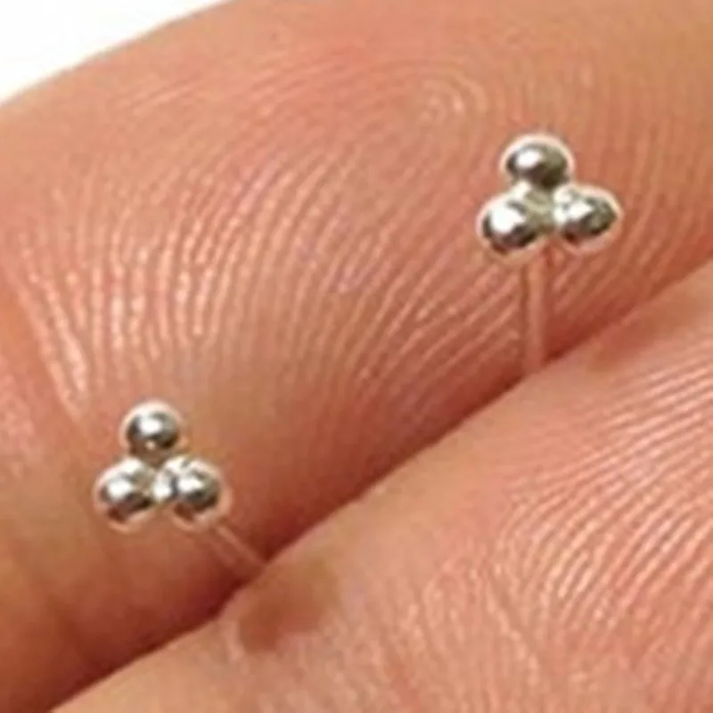 Серьги гвоздики в европейском полушарии для женщин милые 3 сережки форме