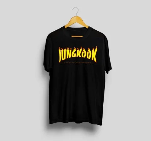 Звездная Королева-JBH 1 шт. корейская мода Kpop Bangtan Jungkook Thrasher Футболка Kpop Bangtan Boys/Kpop Merch