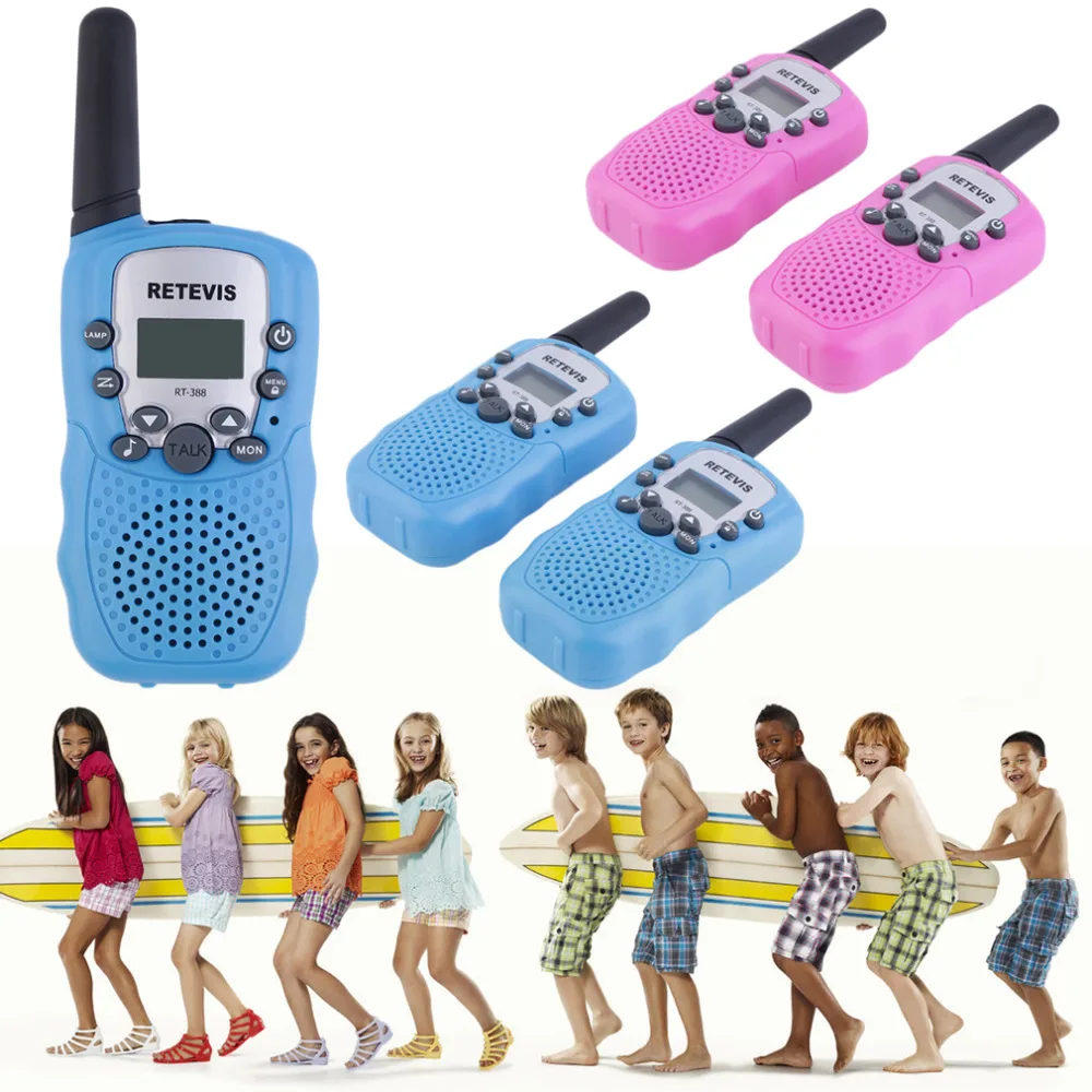 Enlarge YKS 2 pcs RT-388 Walkie Talkie Toys For Children 0.5W 22CH Two Way Kids Radio Boys and Girls Brithday Xmas Gift